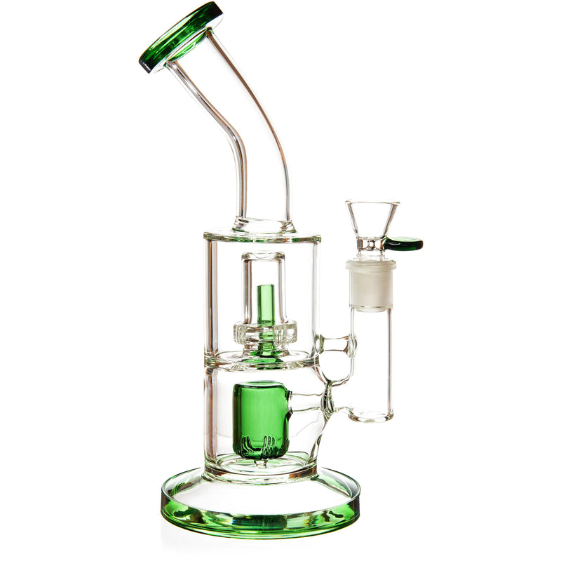 11" Rig w/ Showerhead + Hammer Perc, by Diamond Glass (free banger included) - BKRY Inc.