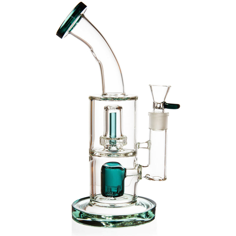 11" Rig w/ Showerhead + Hammer Perc, by Diamond Glass (free banger included) - BKRY Inc.
