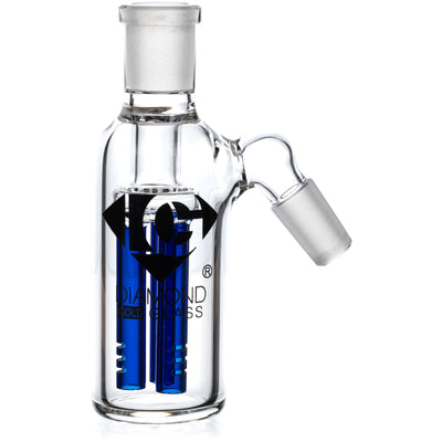 Ash Catcher w/ 14mm Joint, 45˚ Angle 3 Arm Tree Perc, by Diamond Glass - BKRY Inc.