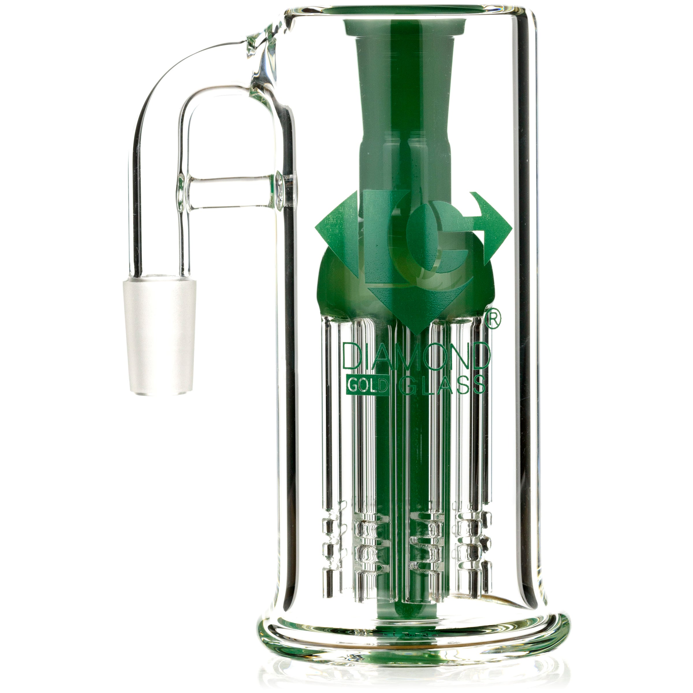 8 Arm Ash Catcher w/ 14mm Joint, 90˚ Angle, by Diamond Glass