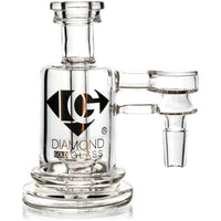 Ash Catcher w/ 14mm Joint, 90˚ Angle, Showerhead Perc, Solid Base, by Diamond Glass - BKRY Inc.