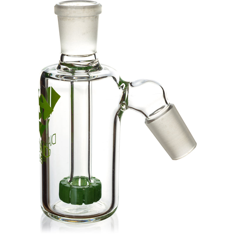 Ash Catcher w/ 18mm Joint, 45˚ Angle, Showerhead Perc, by Diamond Glass - BKRY Inc.