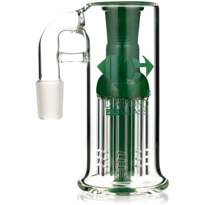 8 Arm Ash Catcher w/ 18mm Joint, 90˚ Angle, by Diamond Glass