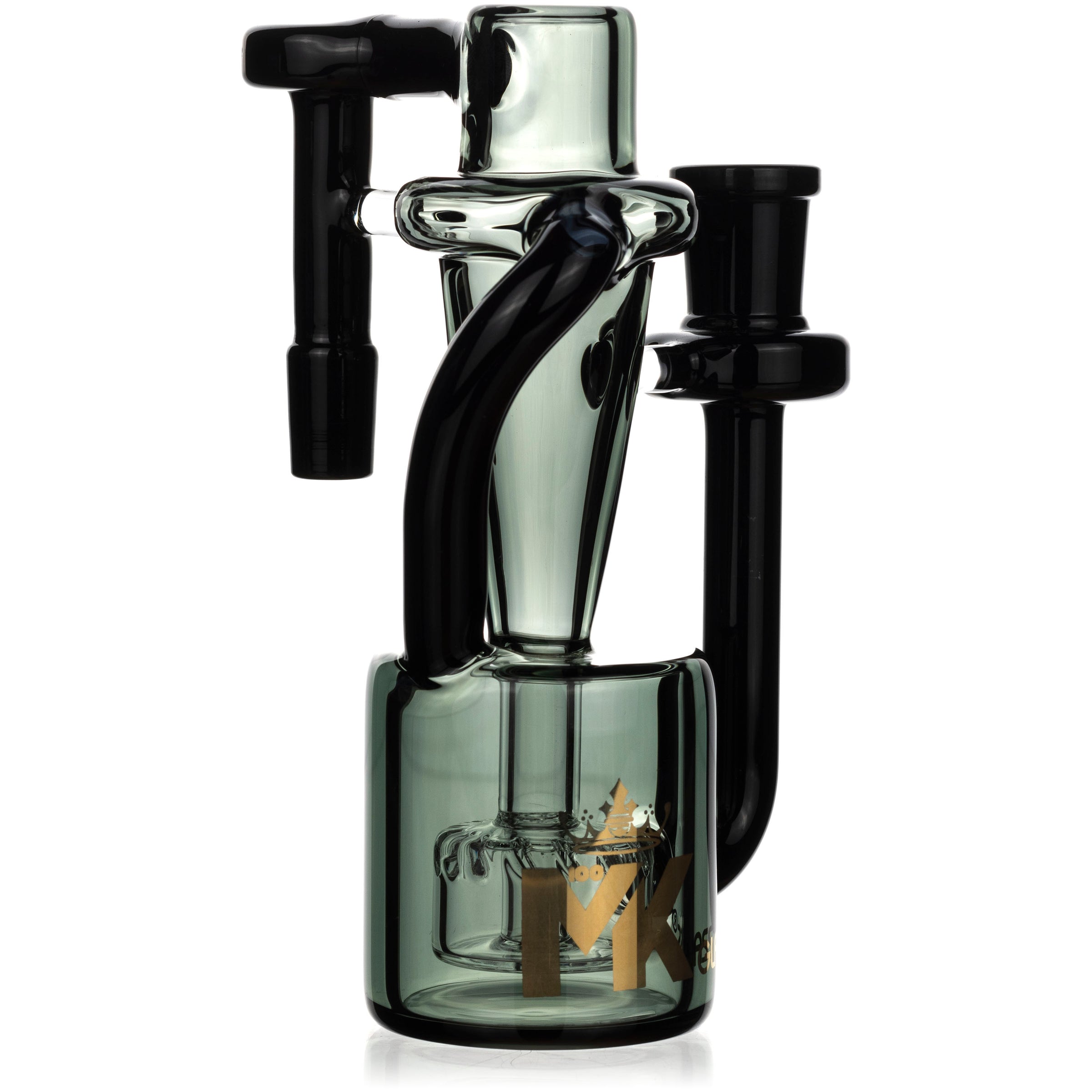 Color Recycler Ash Catcher w/ 14mm Joint, 90˚ Angle, by MK100 Glass