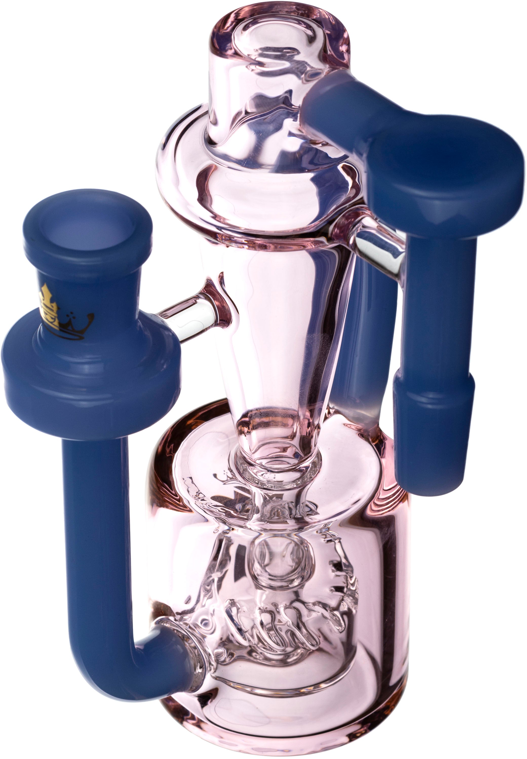 Color Recycler Ash Catcher w/ 14mm Joint, 90˚ Angle, by MK100 Glass