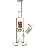 11" Straight Tube Skinny Neck Bong w/ Showerhead UFO Perc + Splashguard, by Diamond Glass - BKRY Inc.