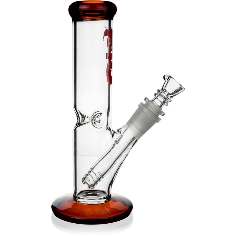 8" Straight Tube Bong w/ Ice Pinch, by Biohazard - BKRY Inc.