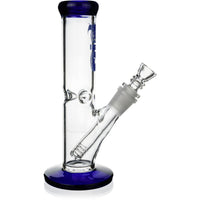 8" Straight Tube Bong w/ Ice Pinch, by Biohazard - BKRY Inc.