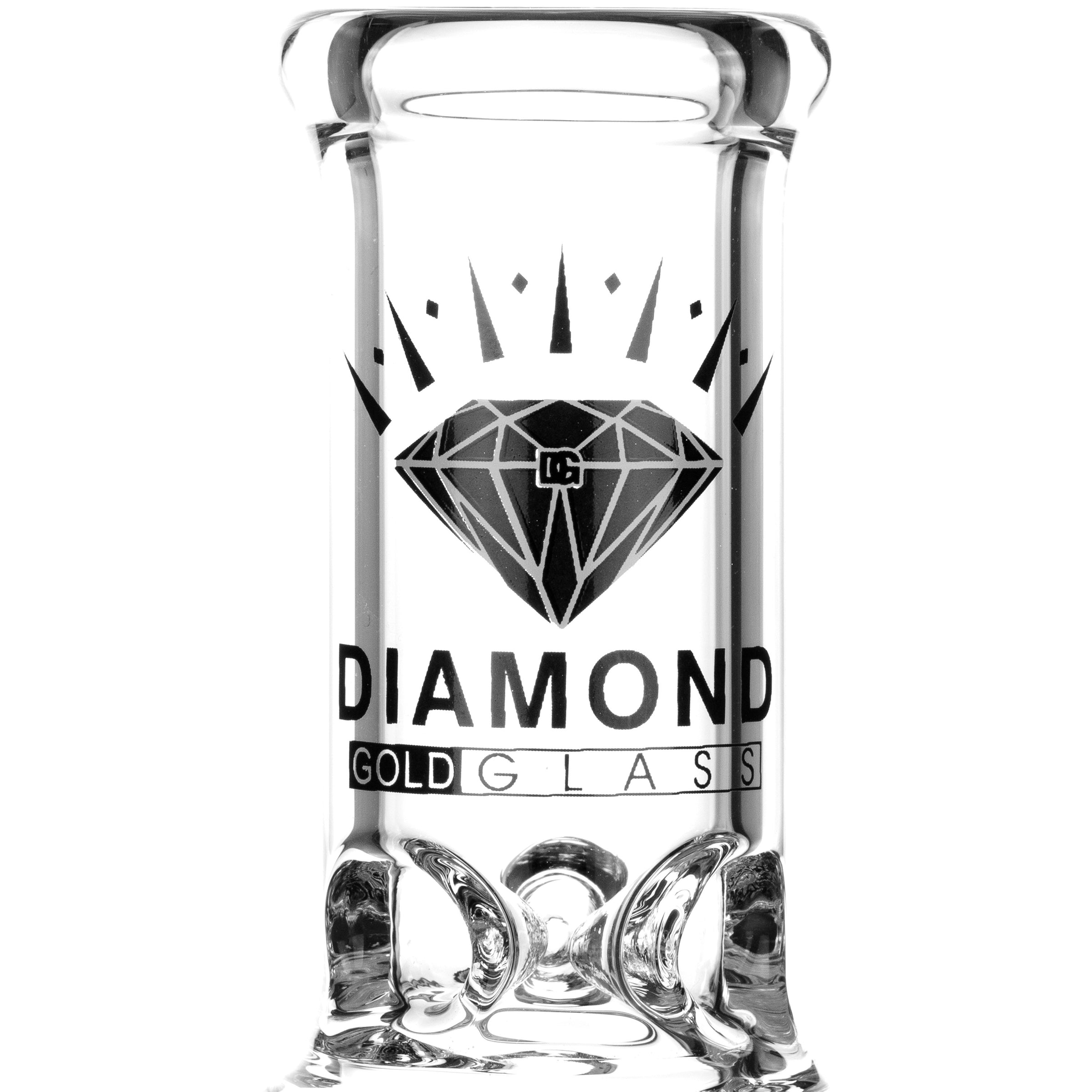 8" Showerhead Beaker Bong w/ ice pinch, by Diamond Glass - BKRY Inc.