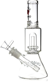 8" Showerhead Beaker Bong w/ ice pinch, by Diamond Glass - BKRY Inc.
