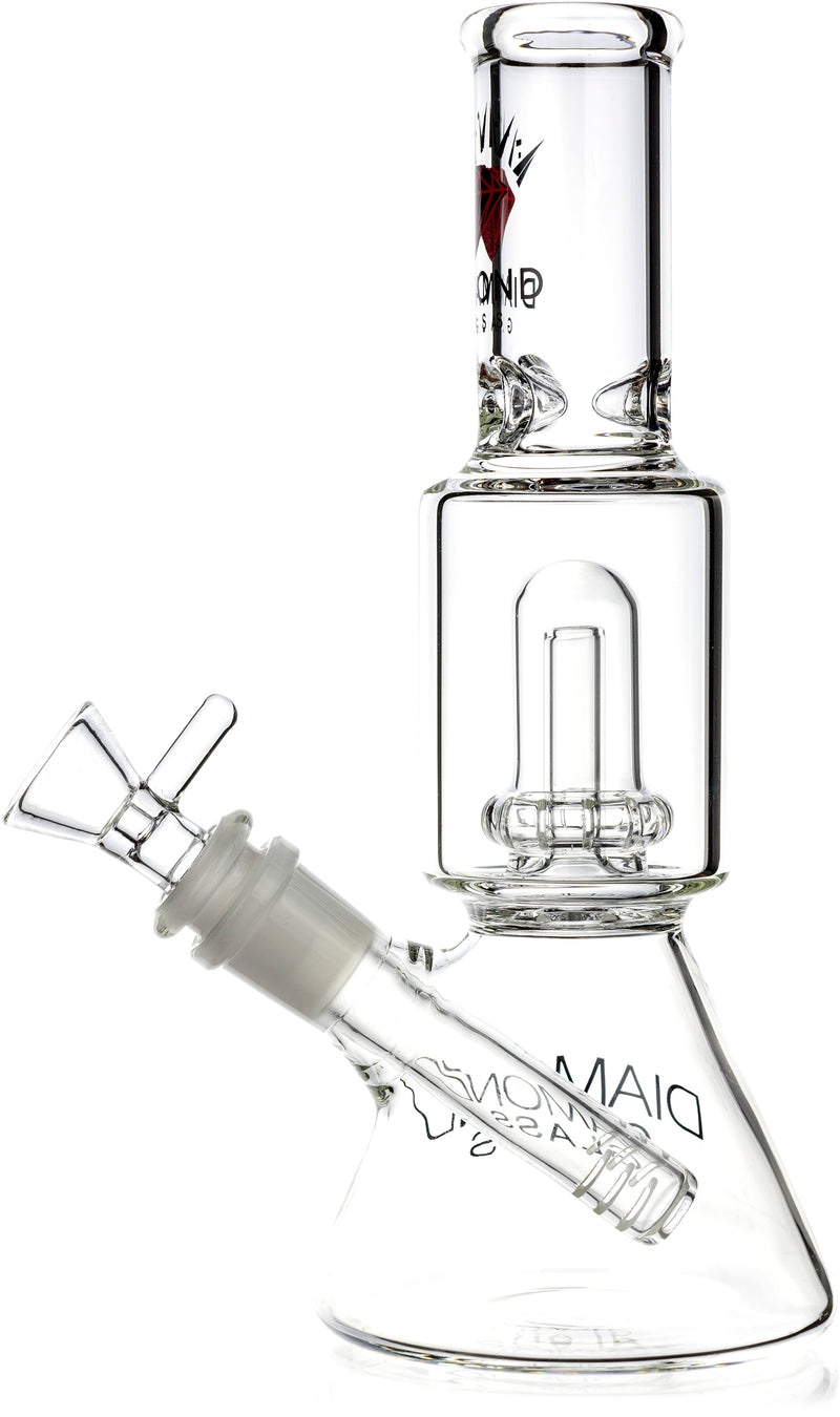 8" Showerhead Beaker Bong w/ ice pinch, by Diamond Glass - BKRY Inc.