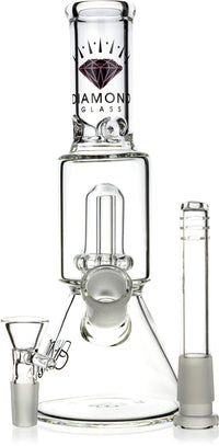 8" Showerhead Beaker Bong w/ ice pinch, by Diamond Glass - BKRY Inc.