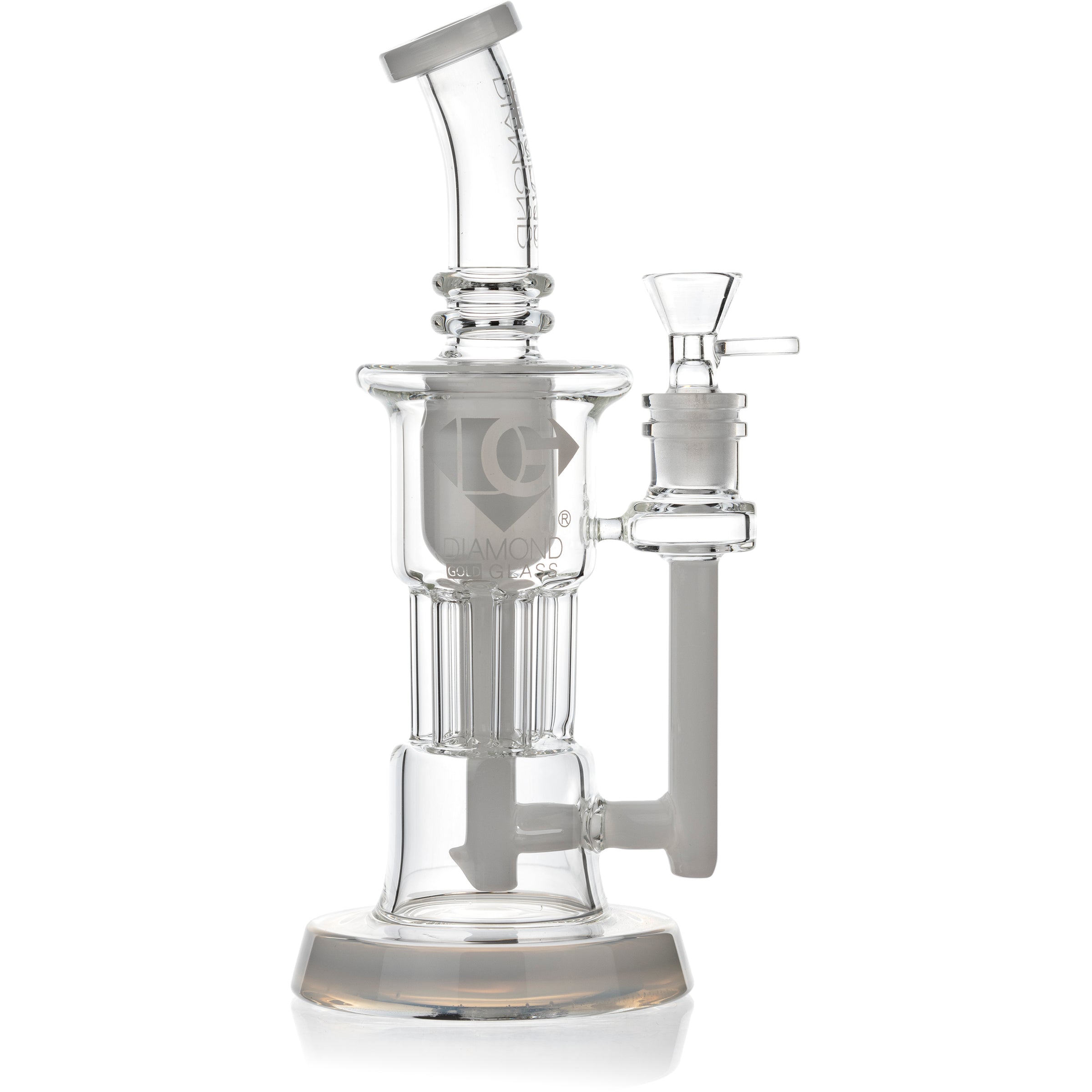 9” Pillar Percolator Rig, by Diamond Glass (free banger included)