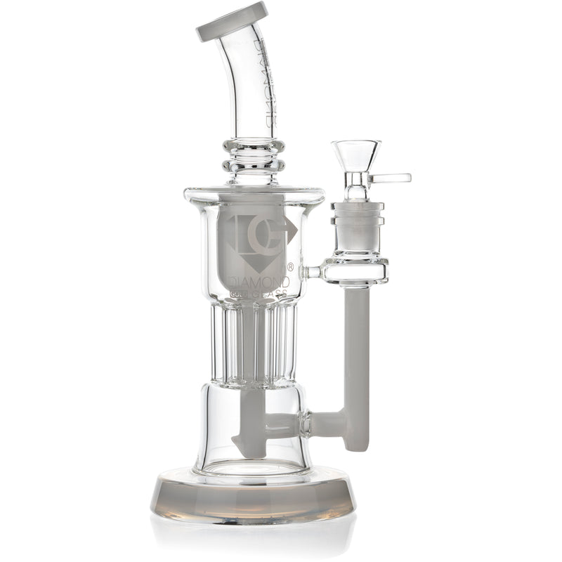 9” Pillar Percolator Rig, by Diamond Glass (free banger included)