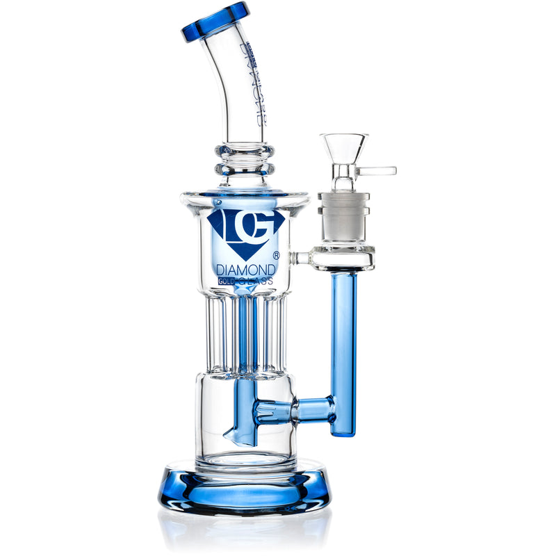 9” Pillar Percolator Rig, by Diamond Glass (free banger included)