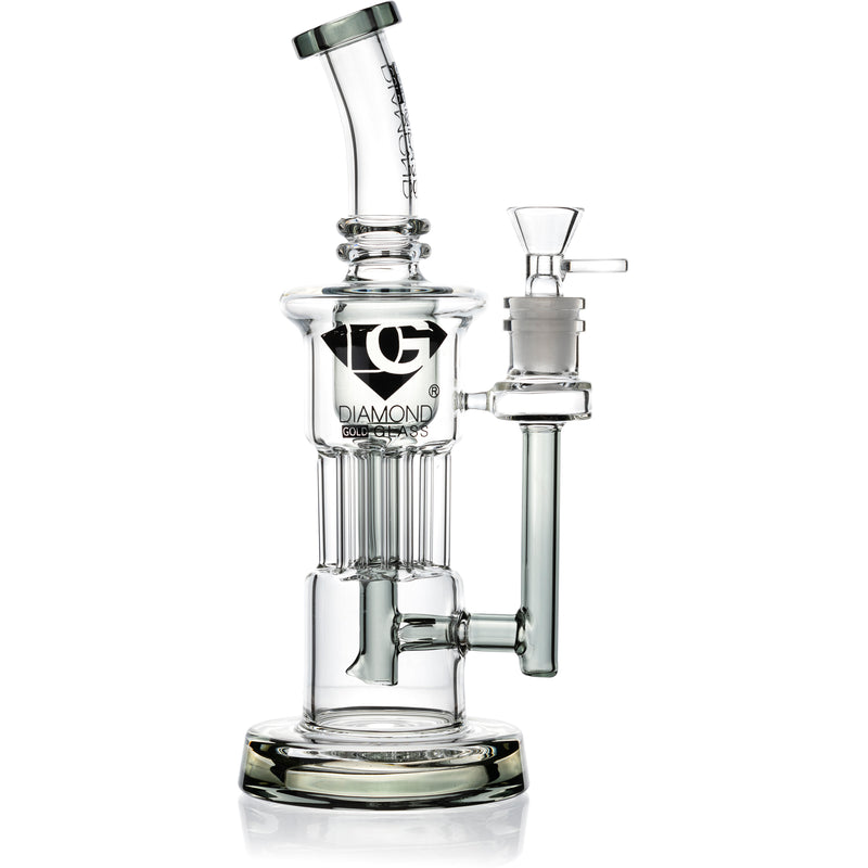 9” Pillar Percolator Rig, by Diamond Glass (free banger included)