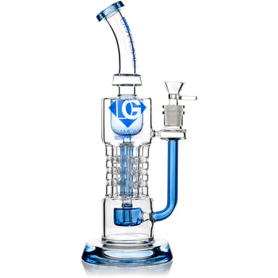 12” Incycler Swiss Pillar Perc Rig, by Diamond Glass (free banger included) - BKRY Inc.