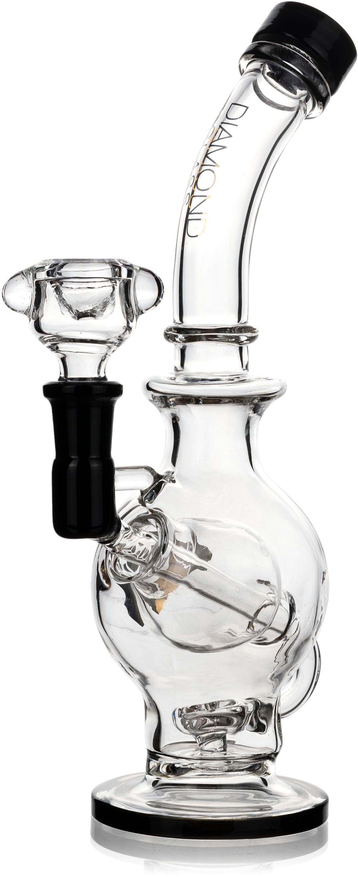 10" Orb Recycler Rig, by Diamond Glass (free banger included)