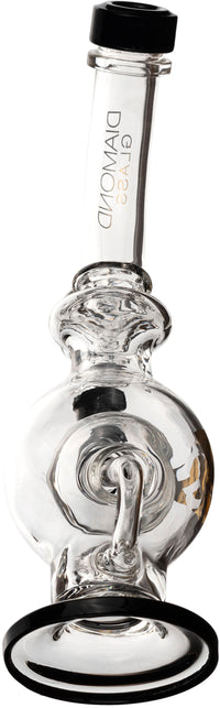 10" Orb Recycler Rig, by Diamond Glass (free banger included)