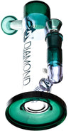11" Inline Drag Bubbler Rig, by Diamond Glass