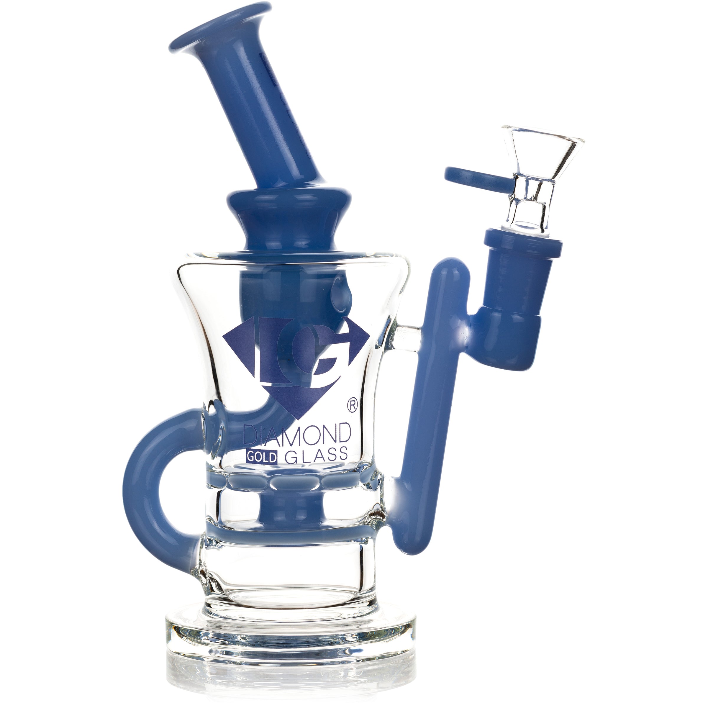 7” Ratchet Incycler Rig, by Diamond Glass (free banger included) - BKRY Inc.