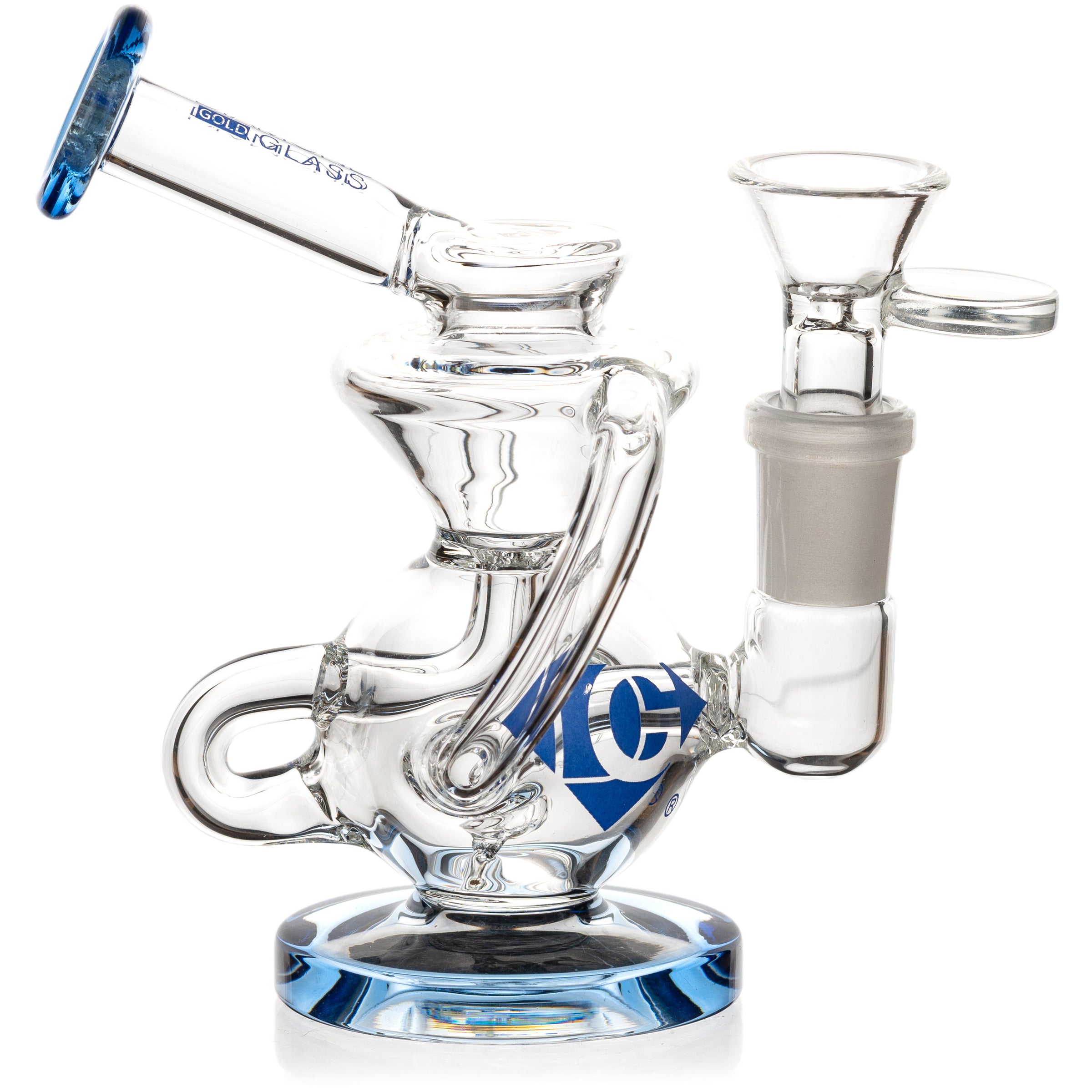 5” Mini Recycler Rig, by Diamond Glass (free banger included) - BKRY Inc.