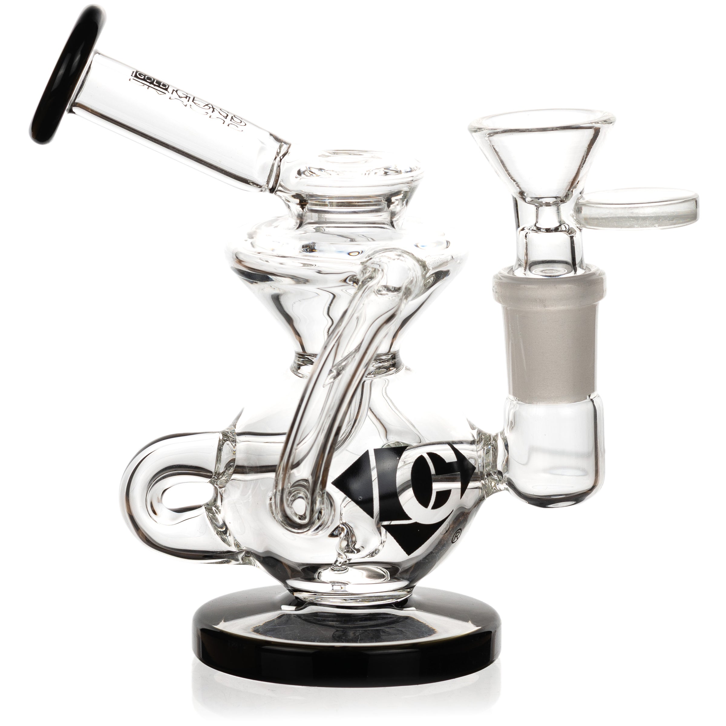 5” Mini Recycler Rig, by Diamond Glass (free banger included) - BKRY Inc.