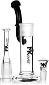 9” Sherlock Removable Stem Showerhead Bubbler, by MK100 Glass