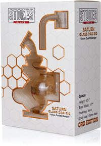 5.5" Saturn Dab Rig, by Stokes Glass (free banger included)
