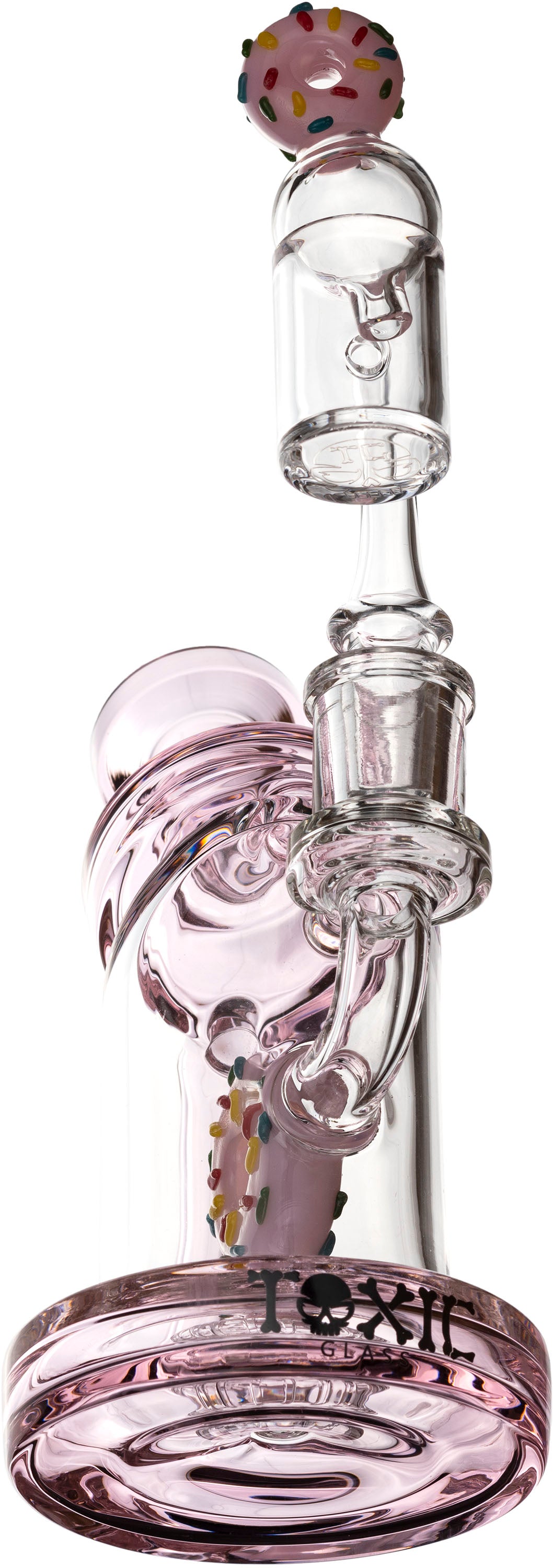 6" Donut Recycler Rig, by Toxic Glass