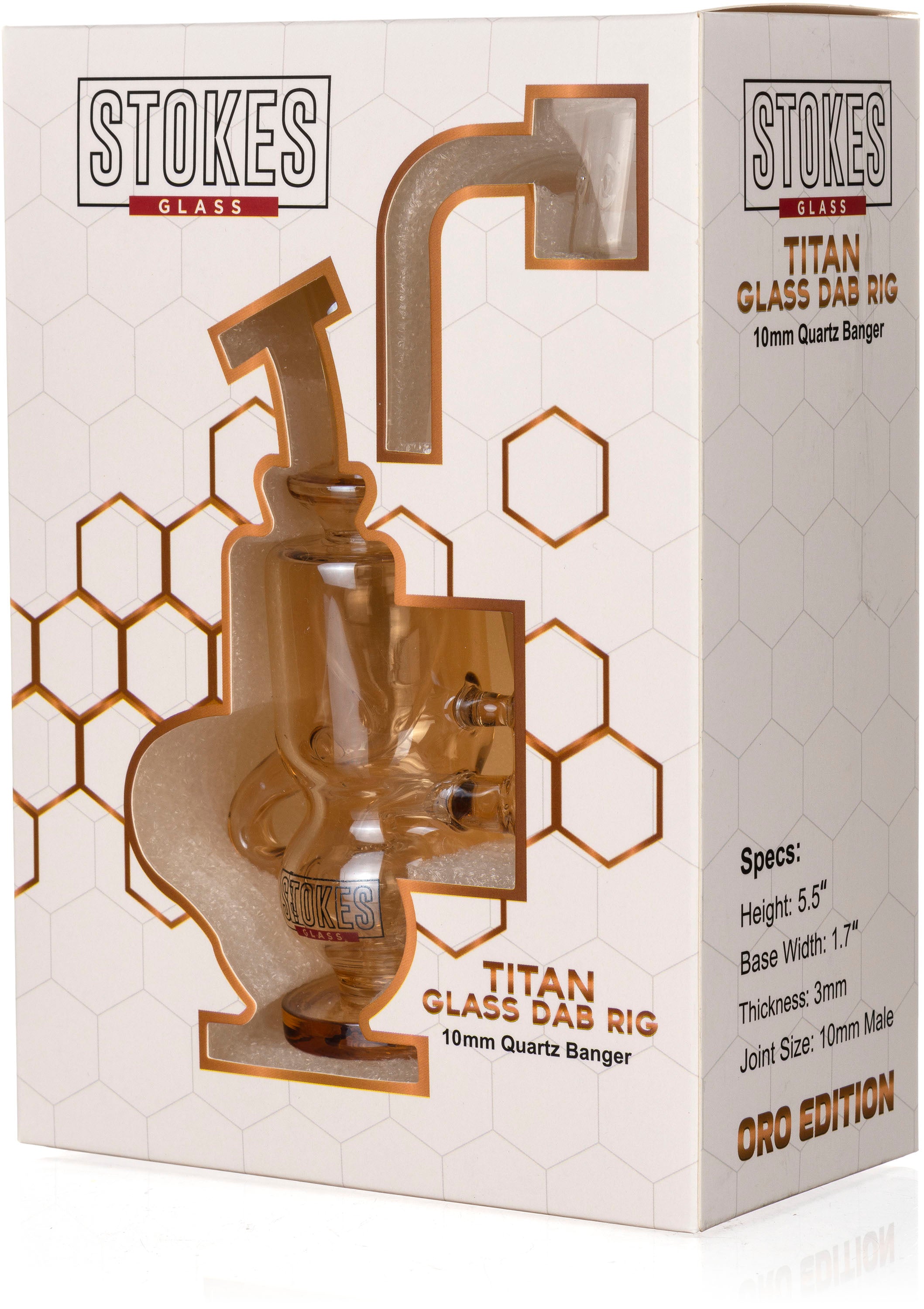 5.5" Titan Dab Rig, by Stokes Glass (free banger included)