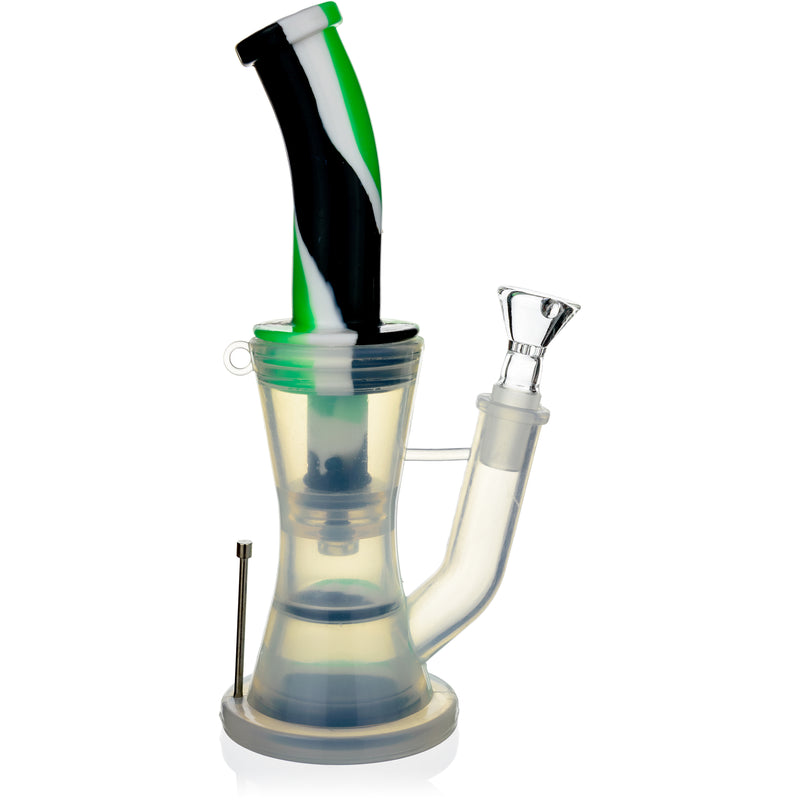 8" Silicone Rig w/ Translucent Hourglass - BKRY Inc.