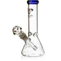 8" Mini Ice Pinch Beaker Water Pipe | Diamond Glass