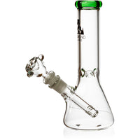 8" Mini Ice Pinch Beaker Water Pipe | Diamond Glass