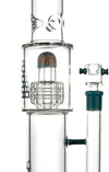 16" Straight Tube Heizman Bong w/ Dual Gridded Matrix Perc, by Diamond Glass - BKRY Inc.