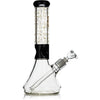 12" 7mm Beaker Bong with Egyptian Hieroglyphs Designs, by Diamond Glass - BKRY Inc.
