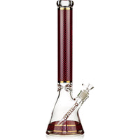 18" DG Wrap Thick 9mm Glass Beaker Bong w/ Pattern, by Diamond Glass - BKRY Inc.
