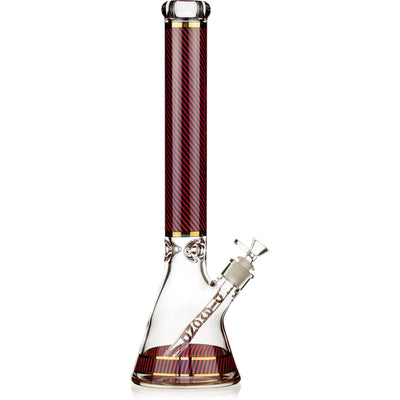 18" DG Wrap Thick 9mm Glass Beaker Bong w/ Pattern, by Diamond Glass - BKRY Inc.