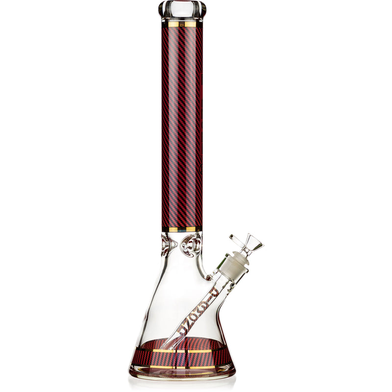 18" DG Wrap Thick 9mm Glass Beaker Bong w/ Pattern, by Diamond Glass - BKRY Inc.