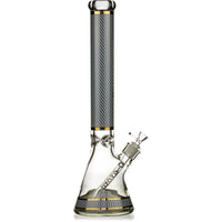 18" DG Wrap Thick 9mm Glass Beaker Bong w/ Pattern, by Diamond Glass - BKRY Inc.