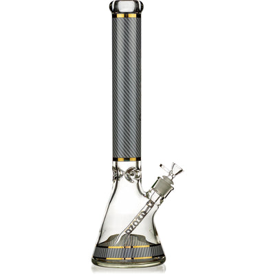 18" DG Wrap Thick 9mm Glass Beaker Bong w/ Pattern, by Diamond Glass - BKRY Inc.