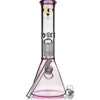 14" Tree Perc Single Chamber Beaker Bong, by Diamond Glass