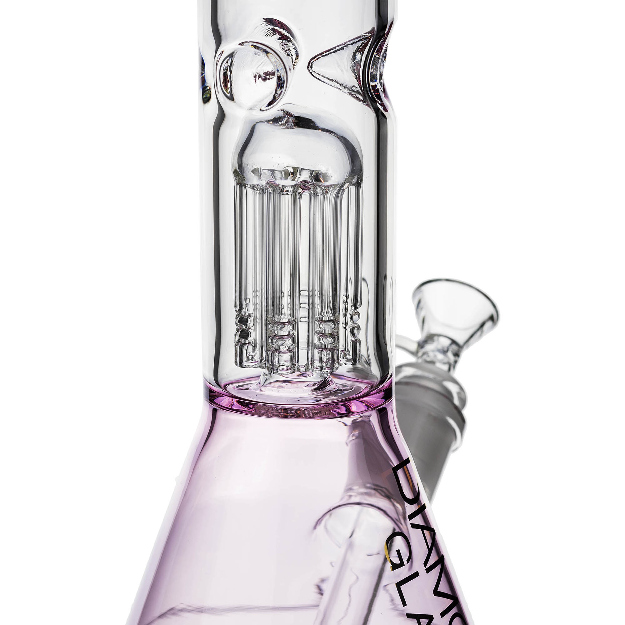 14" Tree Perc Single Chamber Beaker Bong, by Diamond Glass