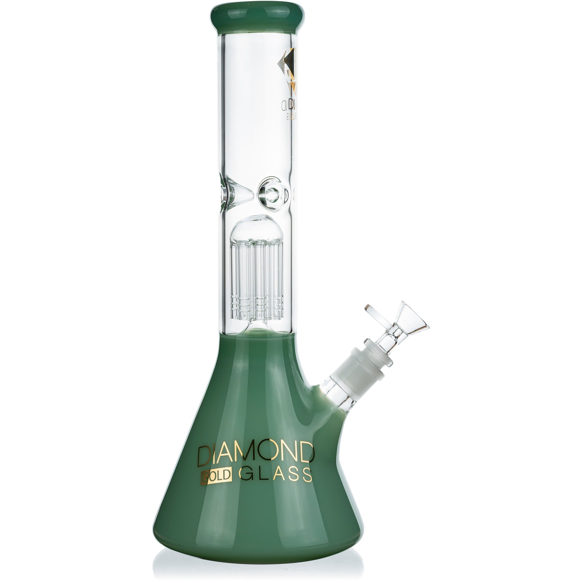 14" Tree Perc Single Chamber Beaker Bong, by Diamond Glass