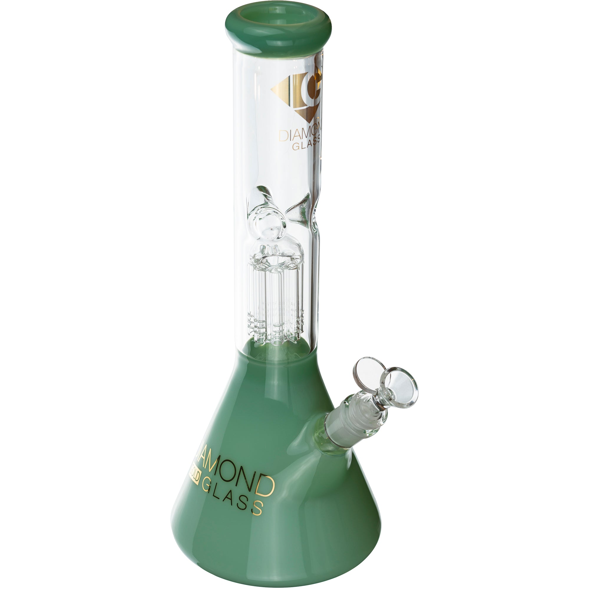14" Tree Perc Single Chamber Beaker Bong, by Diamond Glass