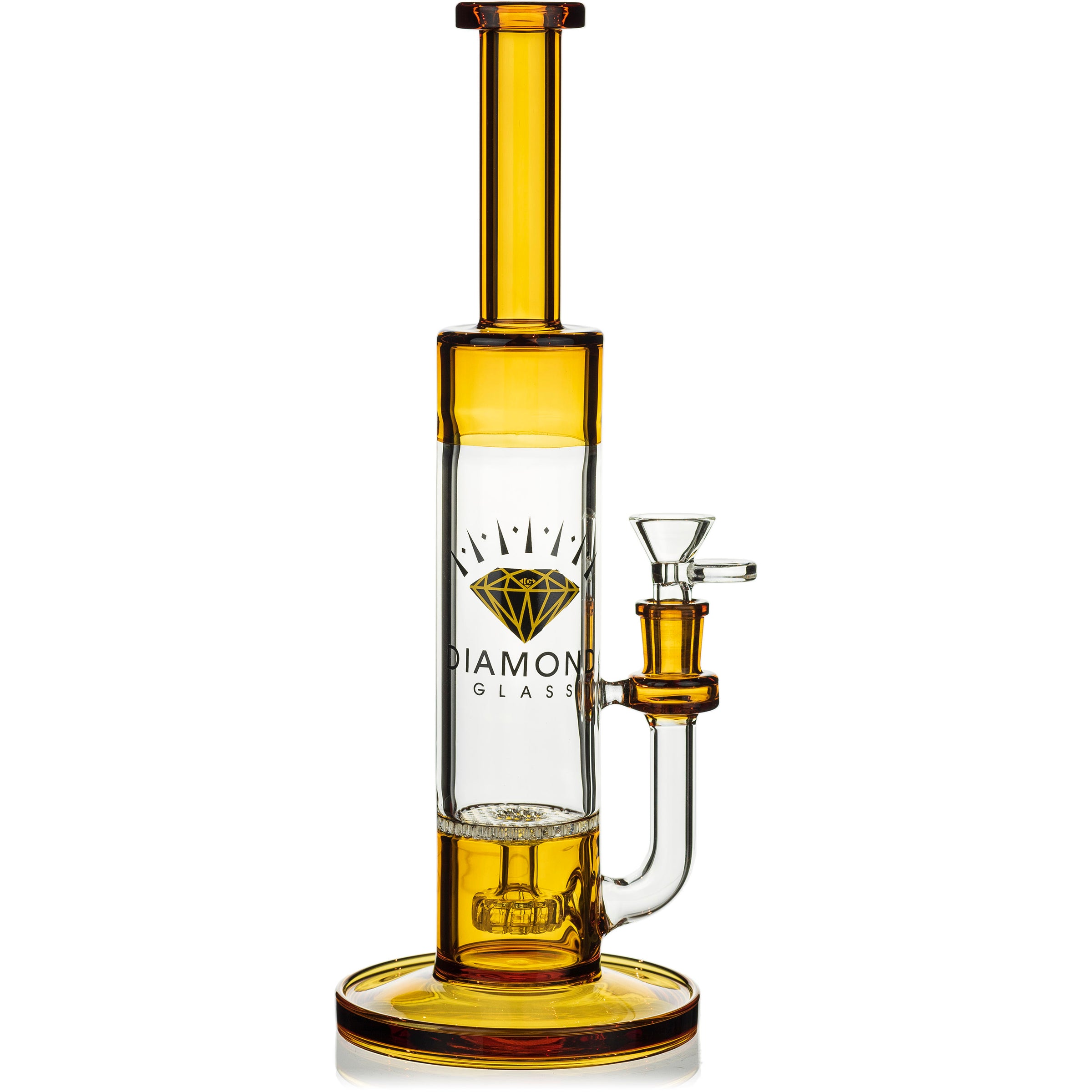 12" Showerhead to Honeycomb Skinny Neck Bong, by Diamond Glass (Free Banger included) - BKRY Inc.
