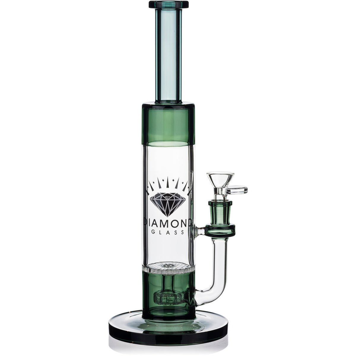 12" Showerhead to Honeycomb Skinny Neck Bong, by Diamond Glass (Free Banger included) - BKRY Inc.