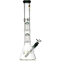 18" Thick 7mm Double Chamber Tree Perc Bong, by Diamond Glass - BKRY Inc.