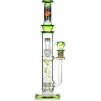 16” Reversal Wigwag Matrix Showerhead Stemless Bong, by Diamond Glass