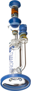 16” Reversal Wigwag Matrix Showerhead Stemless Bong, by Diamond Glass